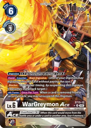 WarGreymon Ace [ST15-12] (Alternate Art) [Starter Deck: Dragon of Courage] - Trinity Hobby