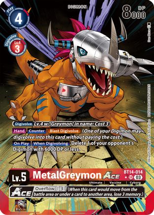 MetalGreymon Ace [BT14-014](Alternate Art) [Blast Ace] - Trinity Hobby