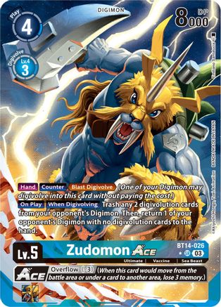 Zudomon Ace [BT14-026](Alternate Art) [Blast Ace] - Trinity Hobby