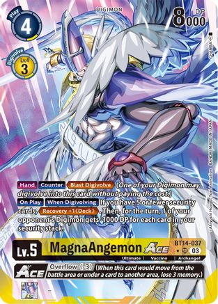 MagnaAngemon Ace [BT14-037] (English Exclusive Alternate Art) [Blast Ace] - Trinity Hobby