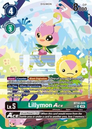 Lillymon Ace [BT14-049] (English Exclusive Alternate Art) [Blast Ace] - Trinity Hobby