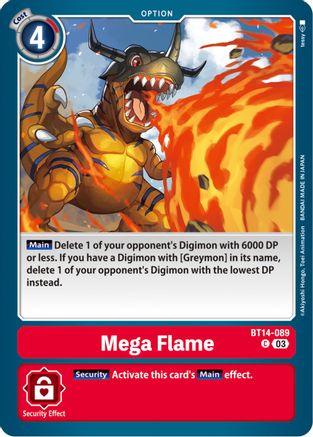 Mega Flame [BT14-089] [Blast Ace] - Trinity Hobby