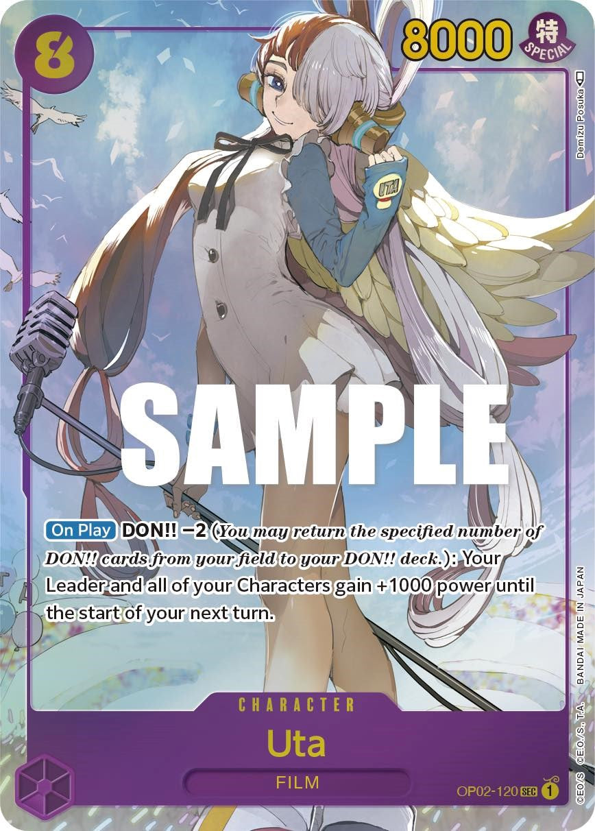 Uta (Alternate Art) (OP02-120) - [Paramount War] Foil - Trinity Hobby