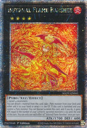 Infernal Flame Banshee (Quarter Century Secret Rare) [AGOV-EN043] Quarter Century Secret Rare