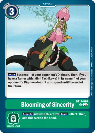 Blooming of Sincerity [BT14-096] [Blast Ace] - Trinity Hobby