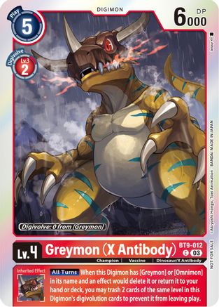 Greymon (X Antibody) [BT9-012] (Blast Ace Pre-Release Winner) [X Record] - Trinity Hobby
