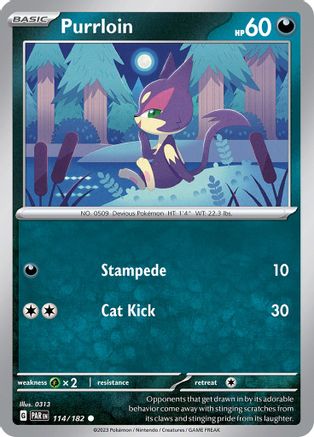 Purrloin (114/182) [Scarlet & Violet: Paradox Rift] - Trinity Hobby