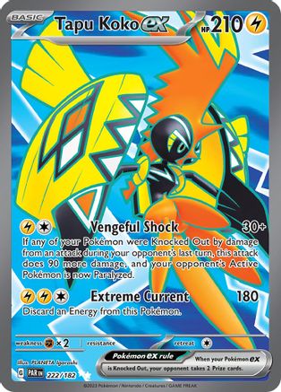 Tapu Koko ex (222/182) [Scarlet & Violet: Paradox Rift] - Trinity Hobby