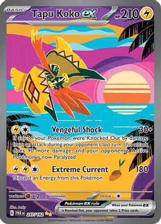 Tapu Koko ex (247/182) [Scarlet & Violet: Paradox Rift] - Trinity Hobby