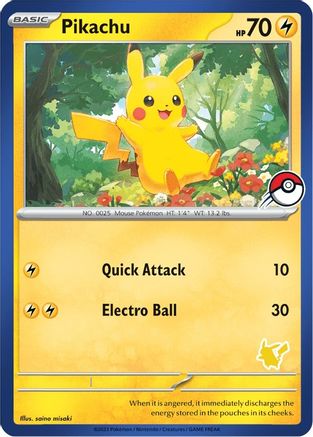Pikachu (Blue Border) [My First Battle] - Trinity Hobby