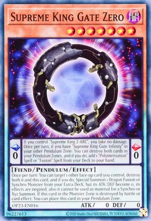 Supreme King Gate Zero [OP23-EN016] Common - Trinity Hobby
