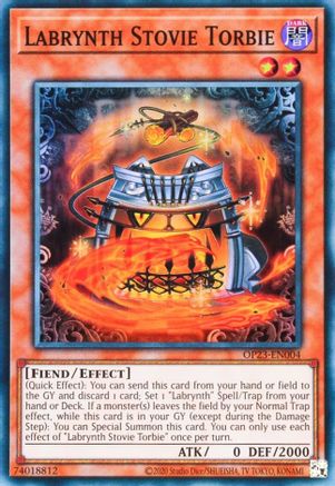 Labrynth Stovie Torbie [OP23-EN004] Super Rare - Trinity Hobby