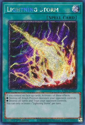 Lightning Storm [RA01-EN061] Platinum Secret Rare - Trinity Hobby