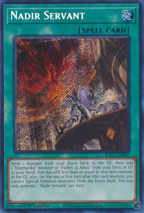Nadir Servant [RA01-EN062] Secret Rare - Trinity Hobby