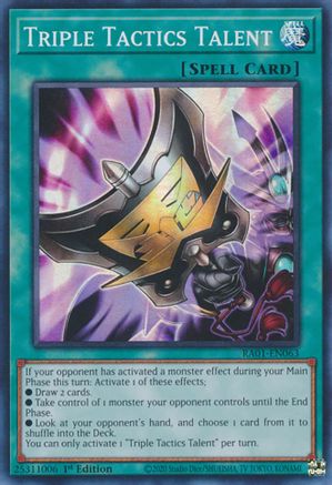 Triple Tactics Talent [RA01-EN063] Super Rare - Trinity Hobby
