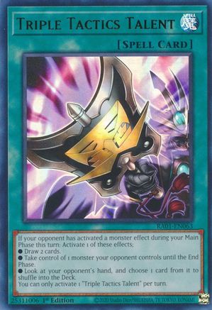 Triple Tactics Talent [RA01-EN063] Ultra Rare - Trinity Hobby