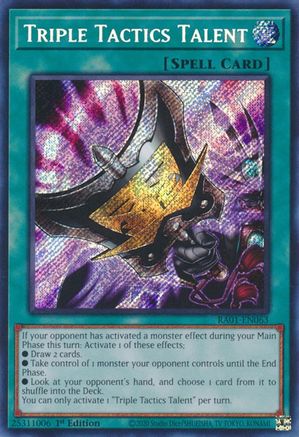 Triple Tactics Talent [RA01-EN063] Secret Rare - Trinity Hobby