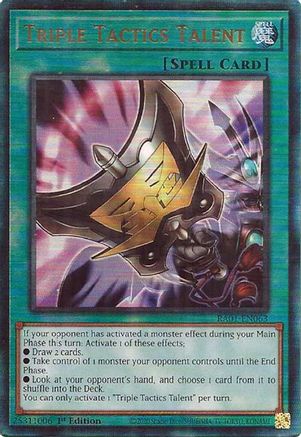 Triple Tactics Talent [RA01-EN063] Prismatic Ultimate Rare - Trinity Hobby