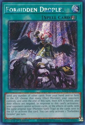 Forbidden Droplet [RA01-EN064] Platinum Secret Rare - Trinity Hobby