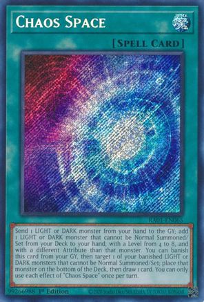 Chaos Space [RA01-EN065] Secret Rare - Trinity Hobby