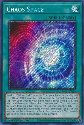 Chaos Space [RA01-EN065] Platinum Secret Rare - Trinity Hobby