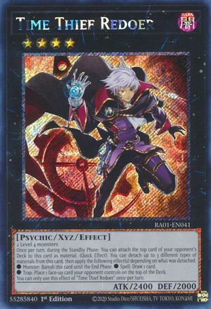 Time Thief Redoer [RA01-EN041] Platinum Secret Rare - Trinity Hobby