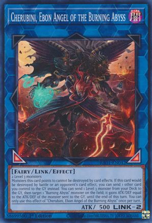 Cherubini, Ebon Angel of the Burning Abyss [RA01-EN042] Super Rare - Trinity Hobby