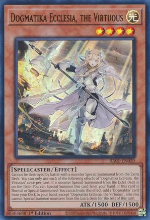 Dogmatika Ecclesia, the Virtuous [RA01-EN020] Ultra Rare - Trinity Hobby