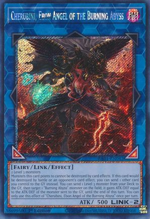 Cherubini, Ebon Angel of the Burning Abyss [RA01-EN042] Platinum Secret Rare - Trinity Hobby