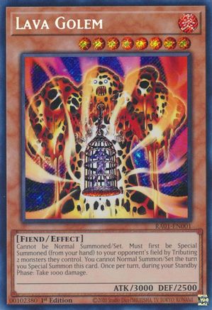 Lava Golem [RA01-EN001] Secret Rare - Trinity Hobby