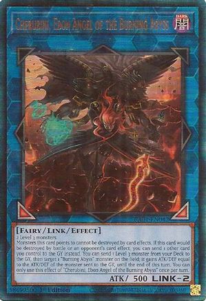 Cherubini, Ebon Angel of the Burning Abyss [RA01-EN042] Prismatic Ultimate Rare - Trinity Hobby