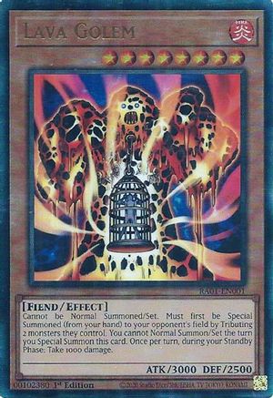 Lava Golem [RA01-EN001] Prismatic Ultimate Rare - Trinity Hobby