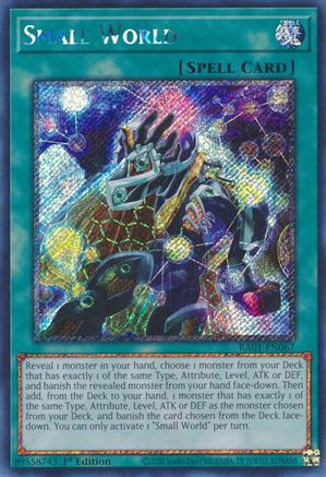 Small World [RA01-EN067] Platinum Secret Rare - Trinity Hobby