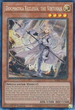 Dogmatika Ecclesia, the Virtuous [RA01-EN020] Prismatic Collector's Rare - Trinity Hobby