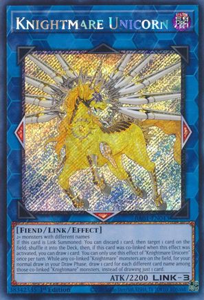 Knightmare Unicorn [RA01-EN043] Platinum Secret Rare - Trinity Hobby