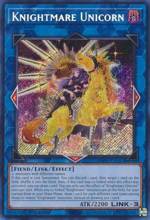 Knightmare Unicorn (Alternate Art) [RA01-EN043] Secret Rare - Trinity Hobby