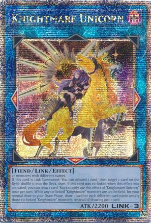 Knightmare Unicorn (Alternate Art) [RA01-EN043] Quarter Century Secret Rare - Trinity Hobby