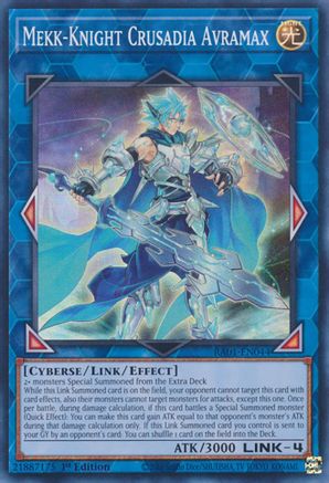 Mekk-Knight Crusadia Avramax [RA01-EN044] Super Rare - Trinity Hobby