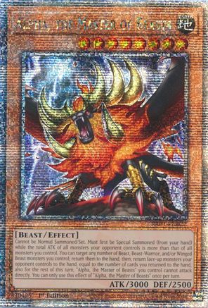 Alpha, the Master of Beasts [RA01-EN022] Quarter Century Secret Rare - Trinity Hobby