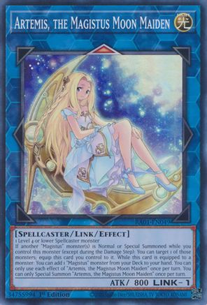 Artemis, the Magistus Moon Maiden [RA01-EN049] Super Rare - Trinity Hobby