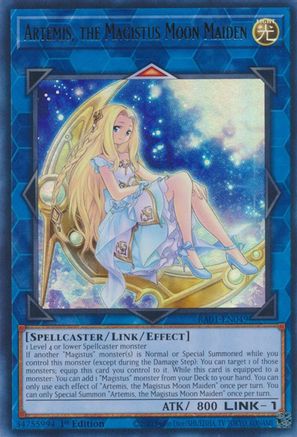Artemis, the Magistus Moon Maiden [RA01-EN049] Ultra Rare - Trinity Hobby