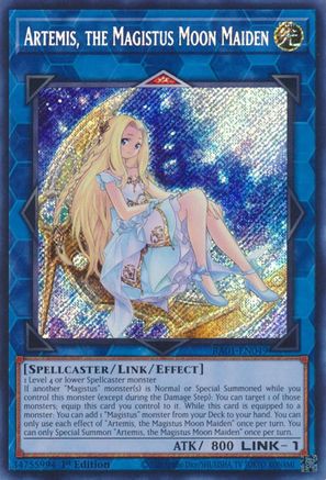 Artemis, the Magistus Moon Maiden [RA01-EN049] Secret Rare - Trinity Hobby