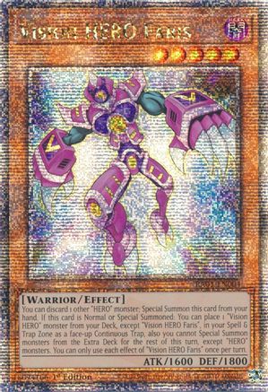 Vision HERO Faris [RA01-EN004] Quarter Century Secret Rare - Trinity Hobby