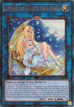Artemis, the Magistus Moon Maiden [RA01-EN049] Prismatic Ultimate Rare - Trinity Hobby