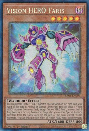 Vision HERO Faris [RA01-EN004] Prismatic Collector's Rare - Trinity Hobby