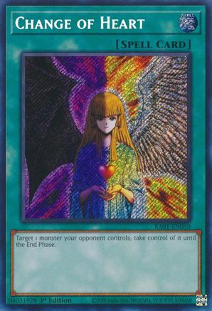 Change of Heart [RA01-EN050] Secret Rare - Trinity Hobby