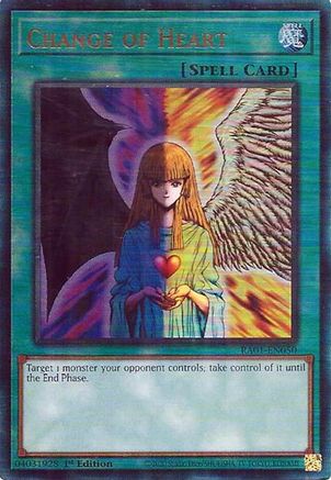 Change of Heart [RA01-EN050] Prismatic Ultimate Rare - Trinity Hobby