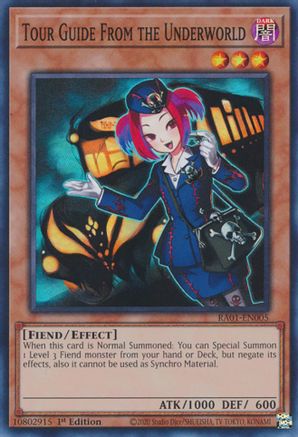 Tour Guide From the Underworld [RA01-EN005] Super Rare - Trinity Hobby