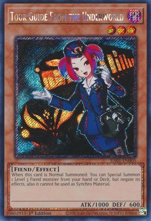 Tour Guide From the Underworld [RA01-EN005] Platinum Secret Rare - Trinity Hobby
