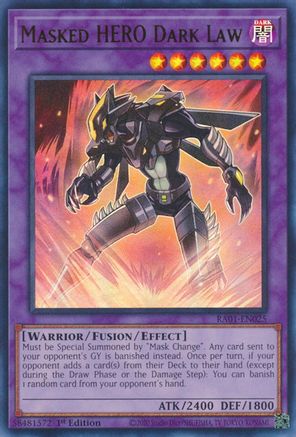 Masked HERO Dark Law [RA01-EN025] Ultra Rare - Trinity Hobby